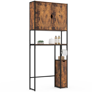 Meuble Dessus Wc 3 En 1 Avec Armoires De Rangement Dayton Design Industriel