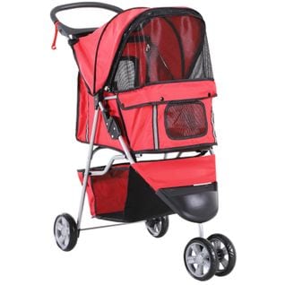 Poussette Buggy Chien Chat Rouge