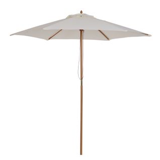 Parasol Droit Hexagonal Bambou Polyester