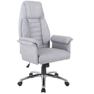 Fauteuil De Bureau avec accoudoirs tissu gris