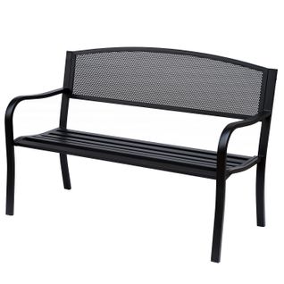 Banc 3 Places De Jardin Style Contemporain Noir