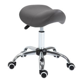 Tabouret De Massage Tabouret Selle Ergonomique Gris Chromé