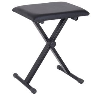 Tabouret Réglable Pliable Piano Clavier Noir