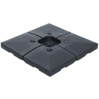 Lot De 4 Poids De Lestage Carré Hdpe Noir