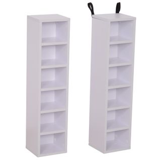 Lot De 2 Étagères Colonnes Range-cd/dvd 21l X 19l X 88h Cm