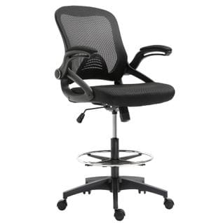 Fauteuil De Bureau Assise Haute Réglable Tissu Maille