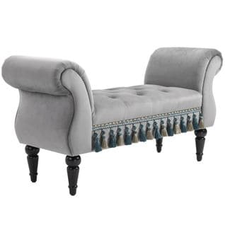 Banc Banquette Capitonnée Design Revêtement Velours