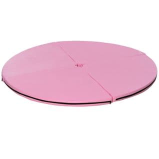 Tapis De Pole Dance Pliable Ø 150 Cm Épaisseur 5 Cm Pvc Rose