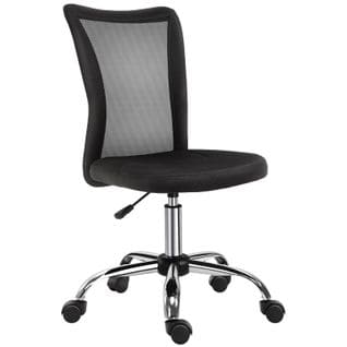 Chaise De Bureau Ergonomique Hauteur Réglable Piètement Chromé Pivotant 360° Revêtement Maille