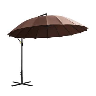 Parasol Déporté Rond Inclinable Dim. Ø 2,96 X 2,6h M Polyester