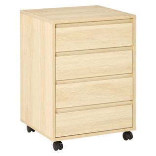 Caisson De Bureau 4 Tiroirs Aspect Bois