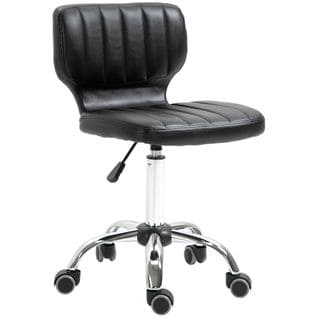 Tabouret De Massage Travail Matelassé Noir Chromé