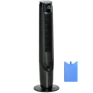 Ventilateur Colonne Tour Rafraichisseur D'air 2 En 1 Avec Télécommande Noir