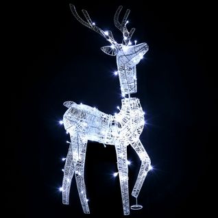 Déco Renne De Noël Lumineux 92 LED Blanc Froid