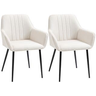 Lot De 2 Chaises De Visiteur Style Scandinave Lin