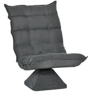 Fauteuil Relax Pivotant Inclinable Tissu Velours Microfibre