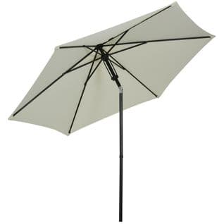 Parasol Inclinable Octogonal  Ø 2,65 X 2,35h M Métal Polyester Gris Clair