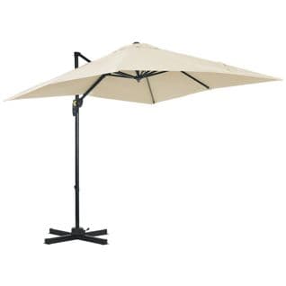 Parasol Déporté Carré Inclinable Dim. 2,45l X 2,45l X 2,45h M