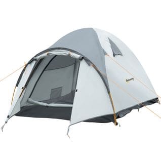 Tente De Camping 3-4 Personnes - Sac Transport - Gris