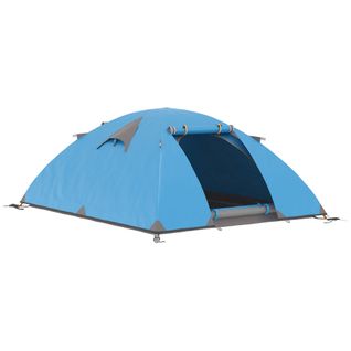 Tente De Camping 2-3 Personnes - Sac Transport - Gris Bleu