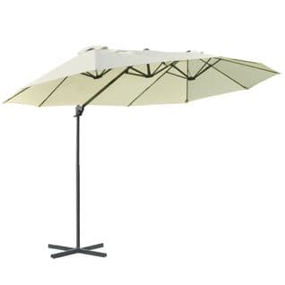 Parasol Déporté Grande Taille  4,4l x 2,7l  Inclinable Acier Polyester