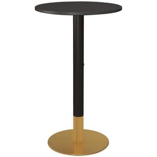 Table De Bar Ronde Table Mange-debout Style Contemporain Noir