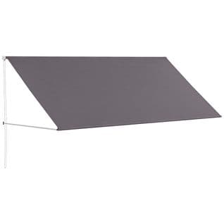 Store Banne Manuel Rétractable Réglable 300 X 120 Cm Gris