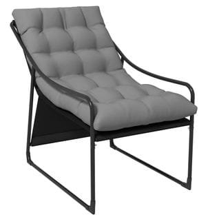 Fauteuil Lounge De Jardin Avec Coussin Acier Époxy Polyester