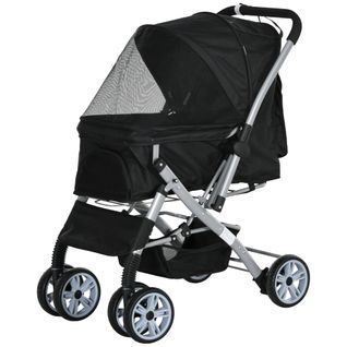 Poussette Buggy Pliable Chien Chat Panier Et Sac De Rangement