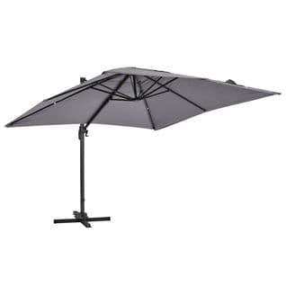 Parasol Déporté Rotatif 3 X 3m En Aluminium Gris