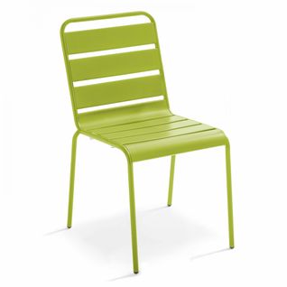 Palavas - Chaise De Jardin En Métal Vert