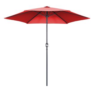 Parasol Droit 3m En Aluminium Rouge