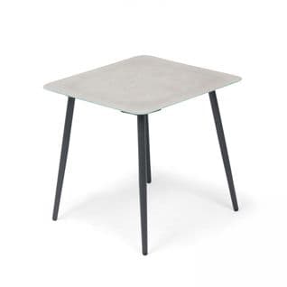 Petite Table Basse De Jardin En Acier Gris