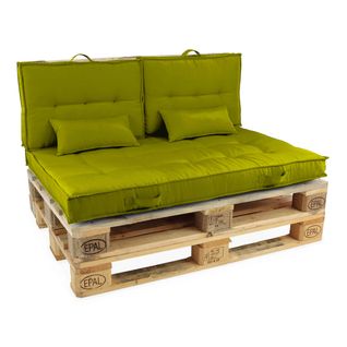 Pack Salon De Jardin Palettes Et Cousinage Vert Kaki