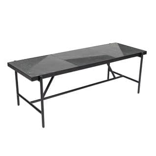 Table Basse Rectangulaire En Marbre 120 Cm Noir