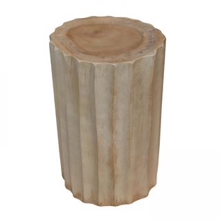 Tabouret Sculpté En Bois De Suar Massif