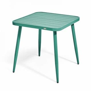 Table De Jardin Carrée En Aluminium Vert Olive