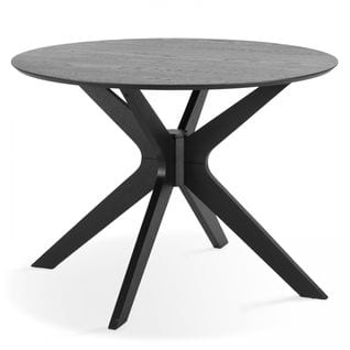 Table à Manger En Chêne 105 Cm Noir