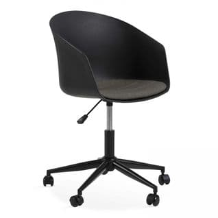 Fauteuil De Bureau à Roulettes Pivotant Noir