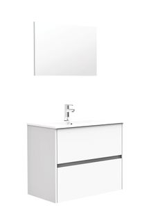 Meuble à Suspendre Ivan S+ - L80cm - 2t - Blanc - Mélaminé - Livré En Kit