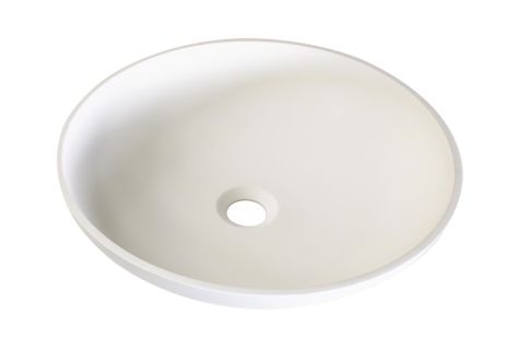 Vasque à Poser Snow - 42cm - Blanc - Solid Surface - Sans Trop Plein