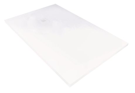 Receveur Nola 3 -  100x120x3cm - Résine - Blanc - Bonde - Découpable