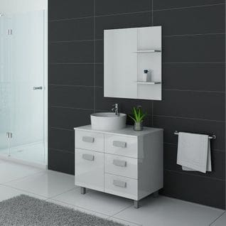 Meuble De Salle De Bain Milan Blanc