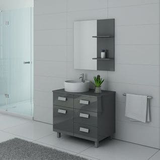 Meuble De Salle De Bain Milan Gris Taupe