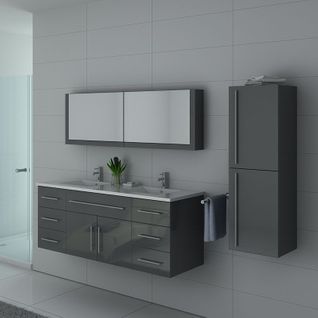 Meuble De Salle De Bain Dis749 Gris Taupe