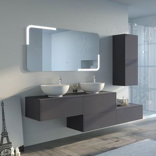 Meuble De Salle De Bain Dolce Vita Gris Anthracite