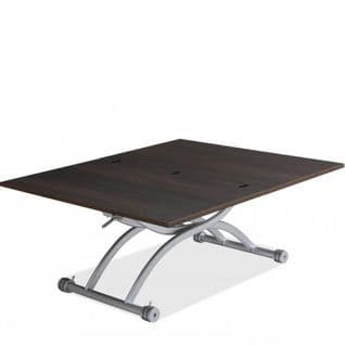 Table Relevable Extensible Compacte Hirondelle Mélaminé Bois Wengé