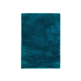 Tapis En Polyester Moelleux Calypso Bleu Pétrole 80x150