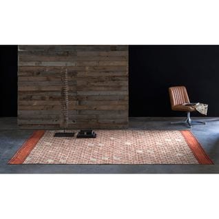 Tapis Scandinave Orange Plat En Coton Einar Orange 160x230