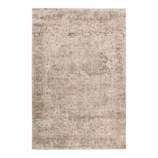 Tapis Vintage Avec Franges Beige Rayé Jaya Beige 280x370